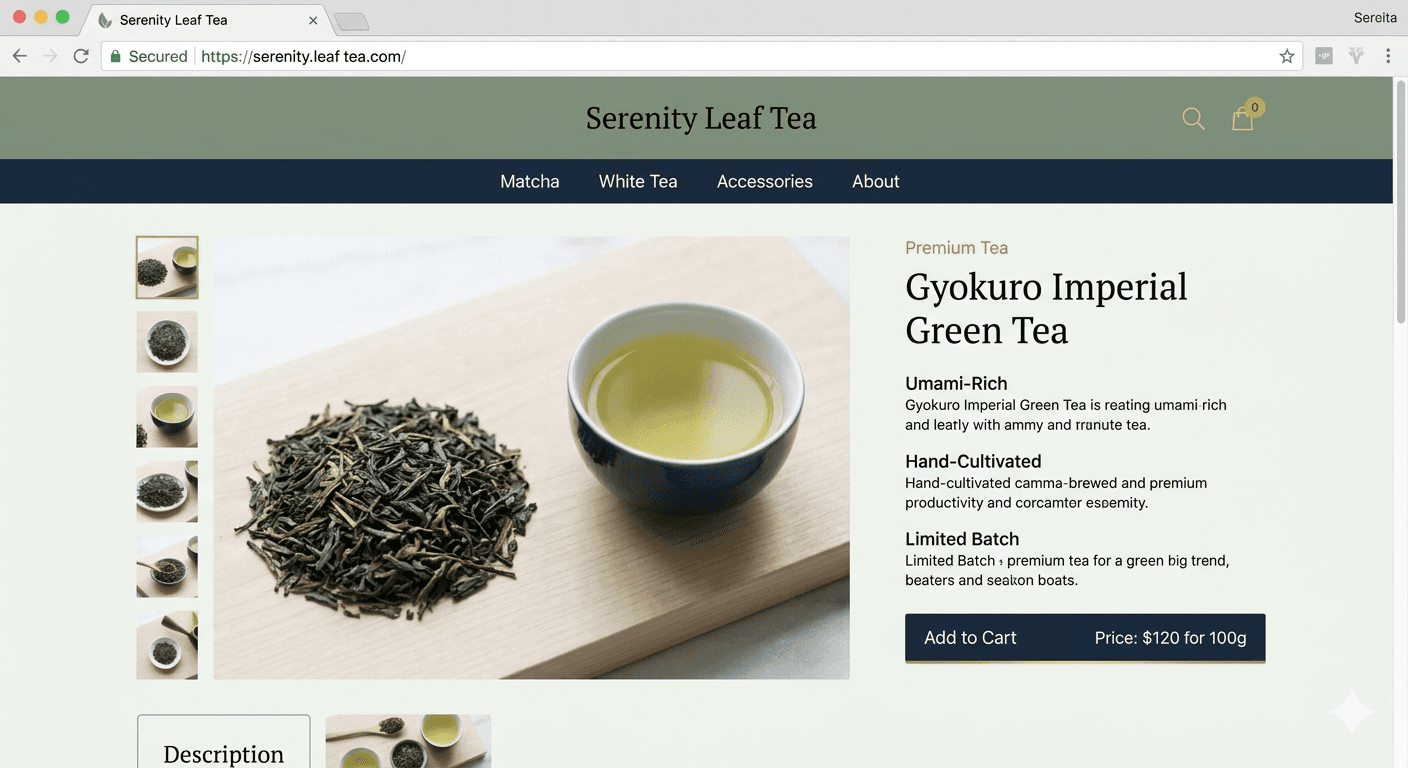 Premium Tea Commerce Engine